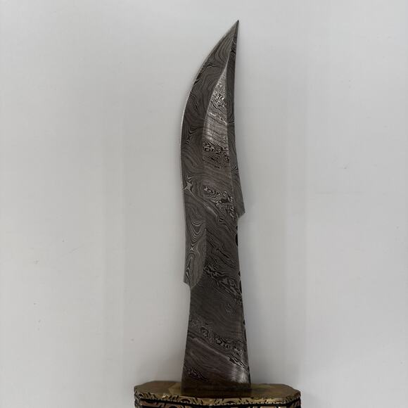 Custom Handmade Damascus Blade Hunting Knife Camping Knife w/Sheath 10" Blade - Picture 6 of 16